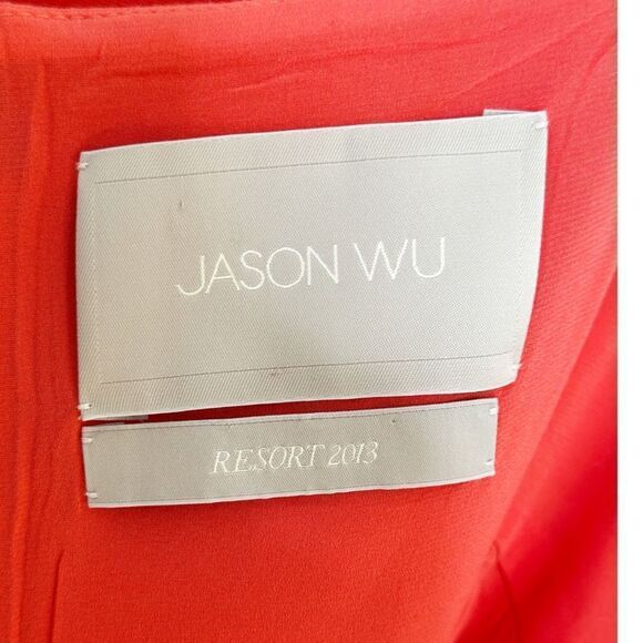 Jason Wu Wool Blend Sheath Dress Coral Red Size 2 - Picture 7 of 10
